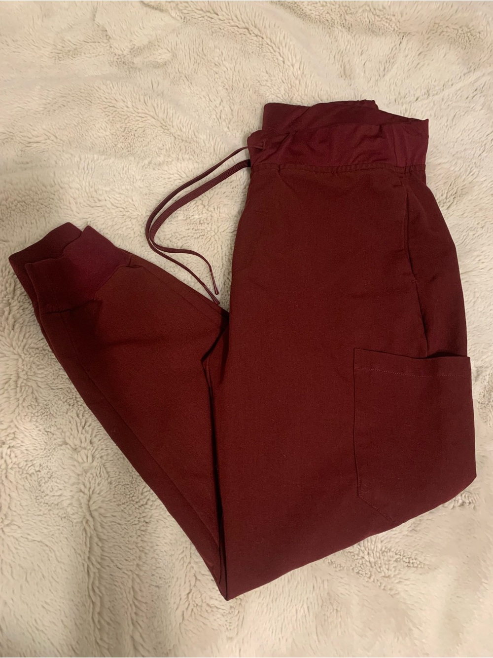 Mandala Wine/Maroon/Burgundy Jogger Scrub Pants Sz M